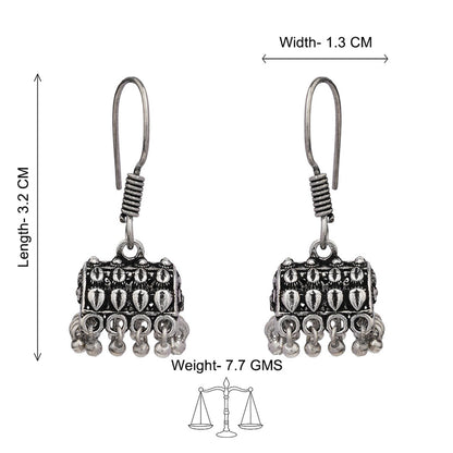 Kalash Kamal earring  Tiny Twinkle jhumki earring (Silver) Combo set