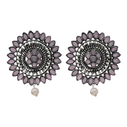 Traditional twish stud earring (Baby Pink)