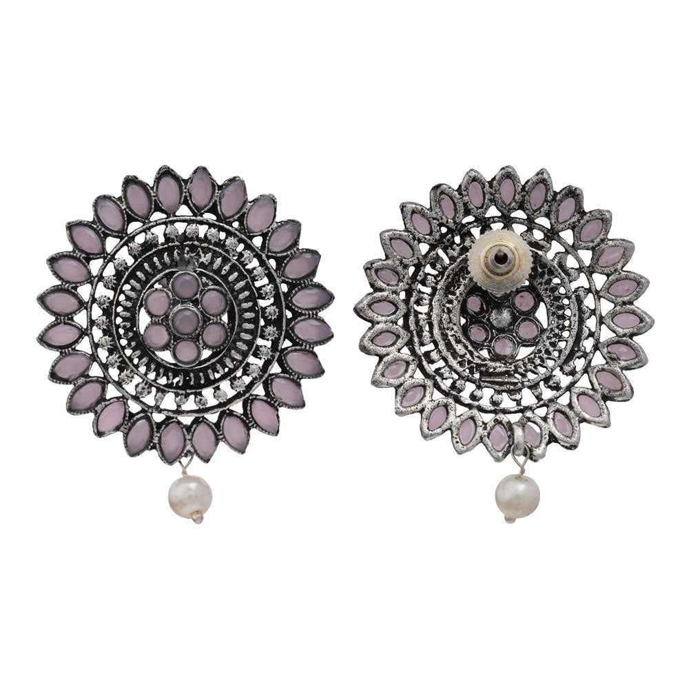 Traditional twish stud earring (Baby Pink)