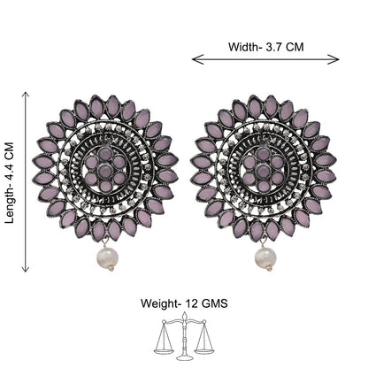 Traditional twish stud earring (Baby Pink)