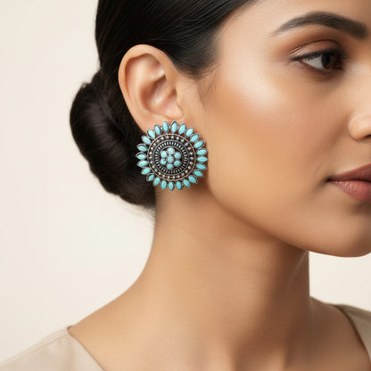 Traditional twish stud earring (Mint)