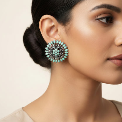 Traditional twish stud earring (Mint)
