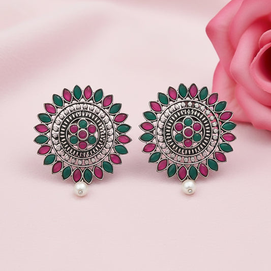 Traditional twish stud earring (Multicolored)