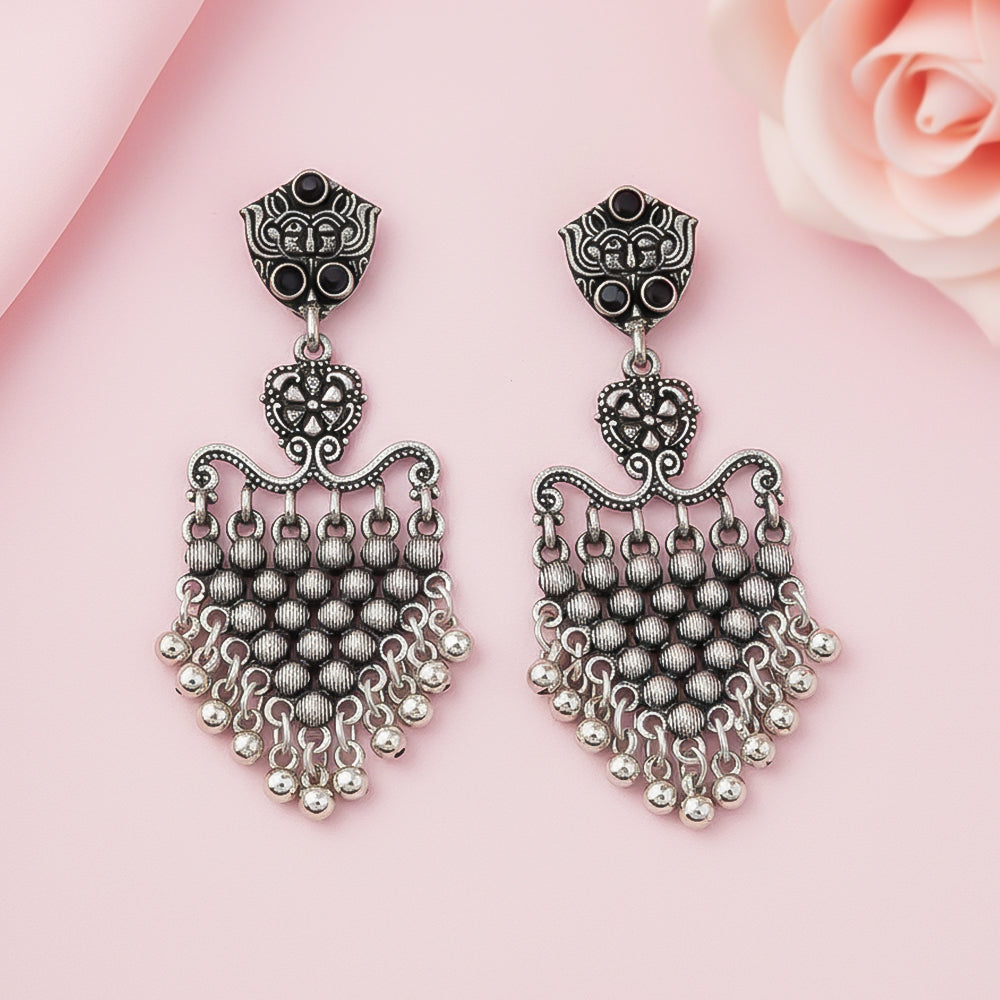 Chan-Chan ghunghroo dangler earring (Black)