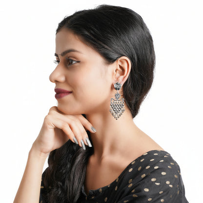 Chan-Chan ghunghroo dangler earring (Black)