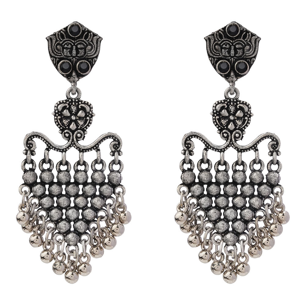 Chan-Chan ghunghroo dangler earring (Black)