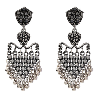 Chan-Chan ghunghroo dangler earring (Black)