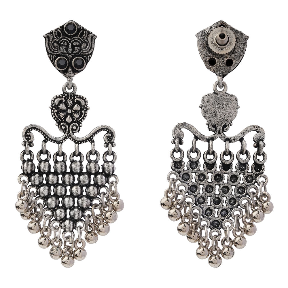 Chan-Chan ghunghroo dangler earring (Black)