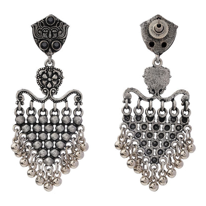 Chan-Chan ghunghroo dangler earring (Black)