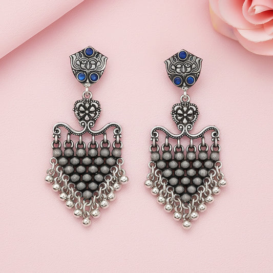 Chan-Chan ghunghroo dangler earring (Blue)