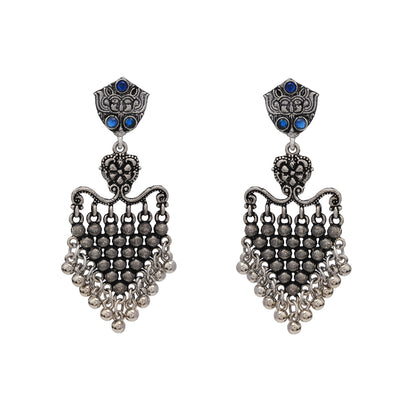 Chan-Chan ghunghroo dangler earring (Blue)