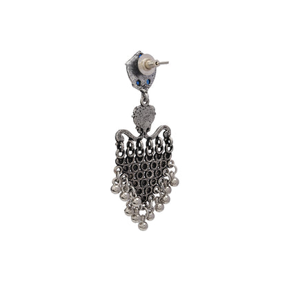 Chan-Chan ghunghroo dangler earring (Blue)