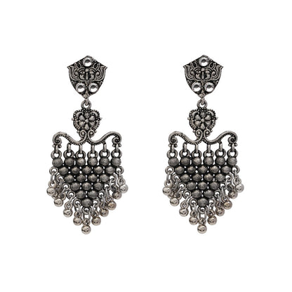 Chan-Chan ghunghroo dangler earring (White)