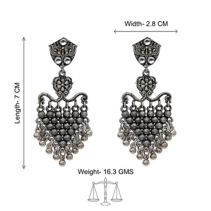 Chan-Chan ghunghroo dangler earring (White)