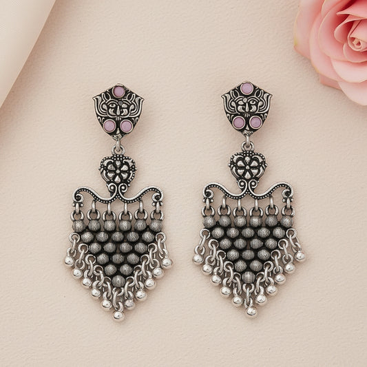 Chan-Chan ghunghroo dangler earring (Baby Pink)