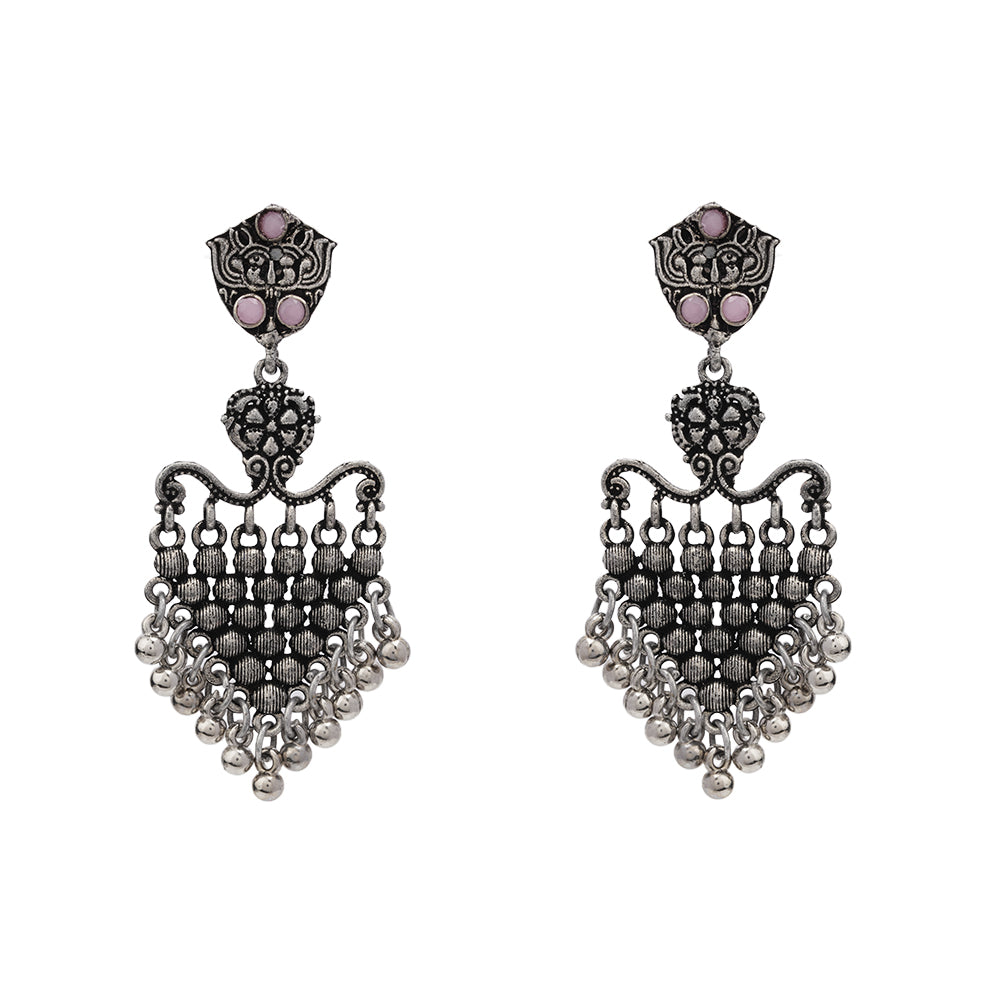 Chan-Chan ghunghroo dangler earring (Baby Pink)