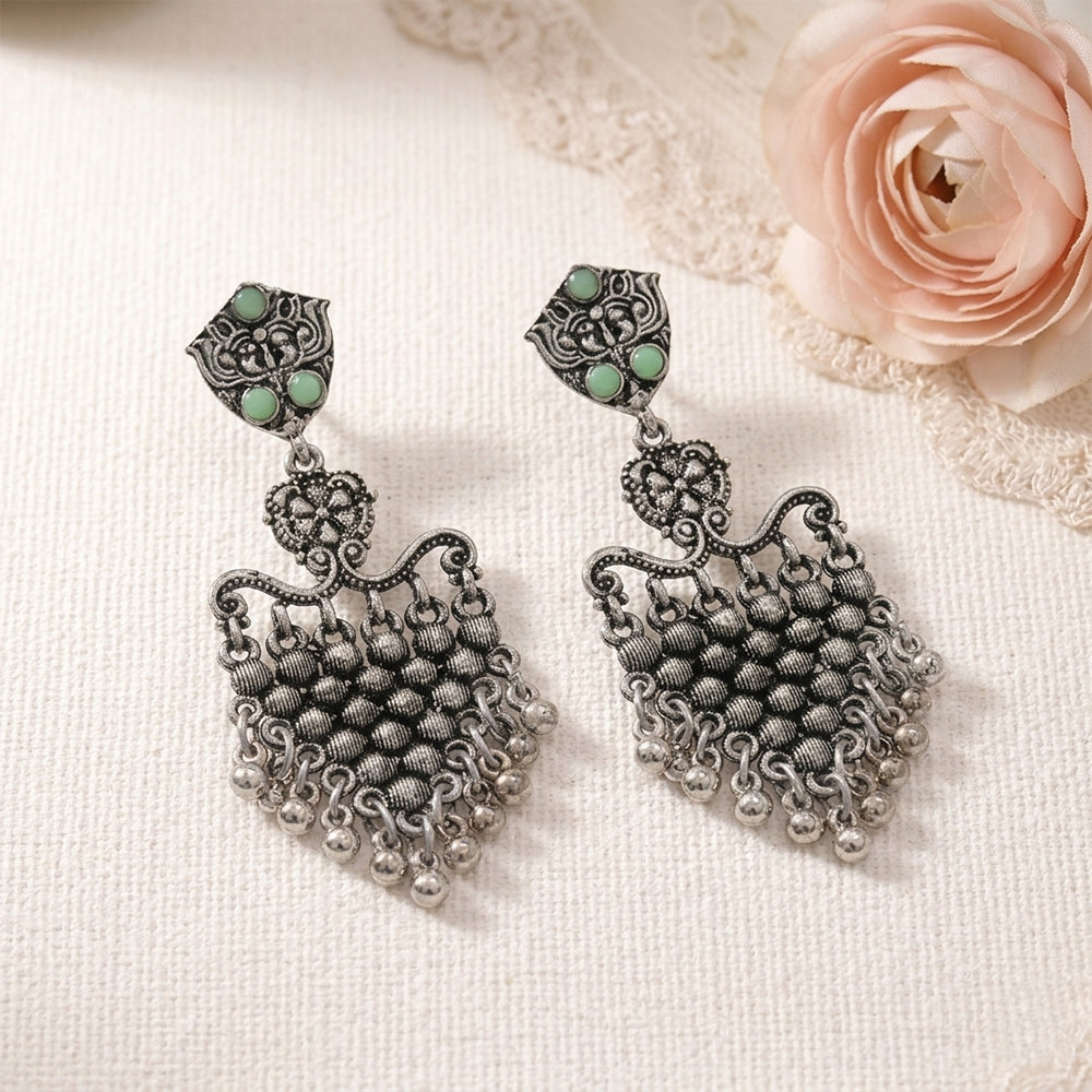 Chan-Chan ghunghroo dangler earring (Pista)