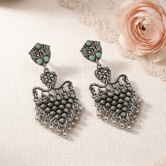 Chan-Chan ghunghroo dangler earring (Pista)
