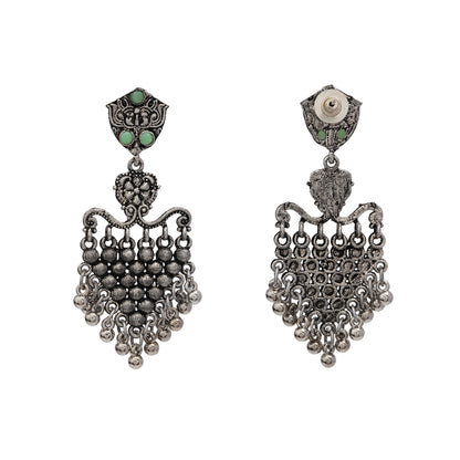 Chan-Chan ghunghroo dangler earring (Pista)