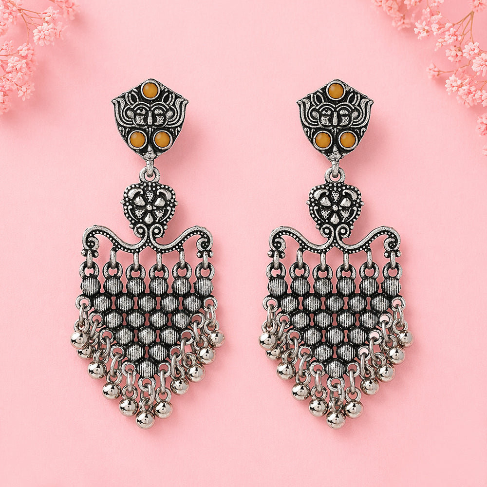 Chan-Chan ghunghroo dangler earring (Yellow)