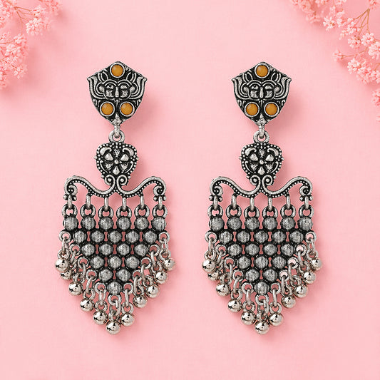 Chan-Chan ghunghroo dangler earring (Yellow)