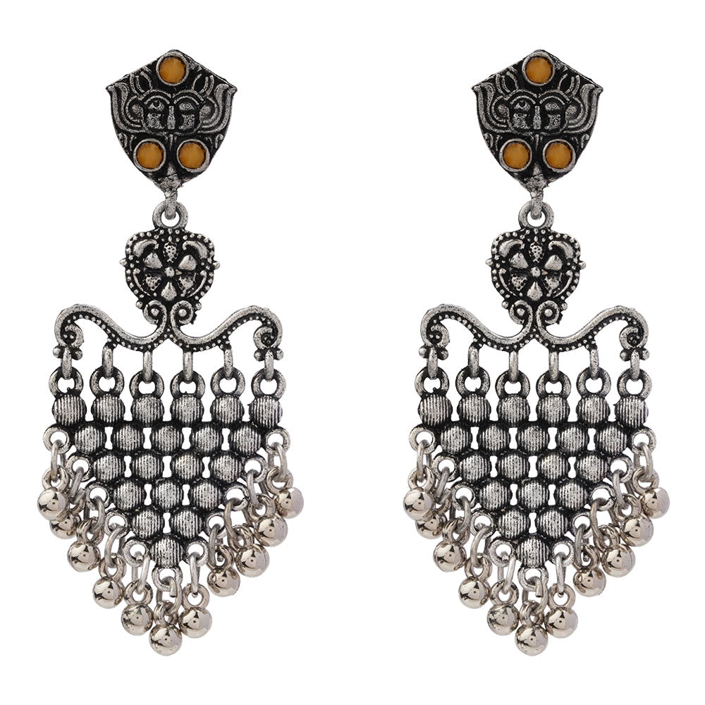 Chan-Chan ghunghroo dangler earring (Yellow)