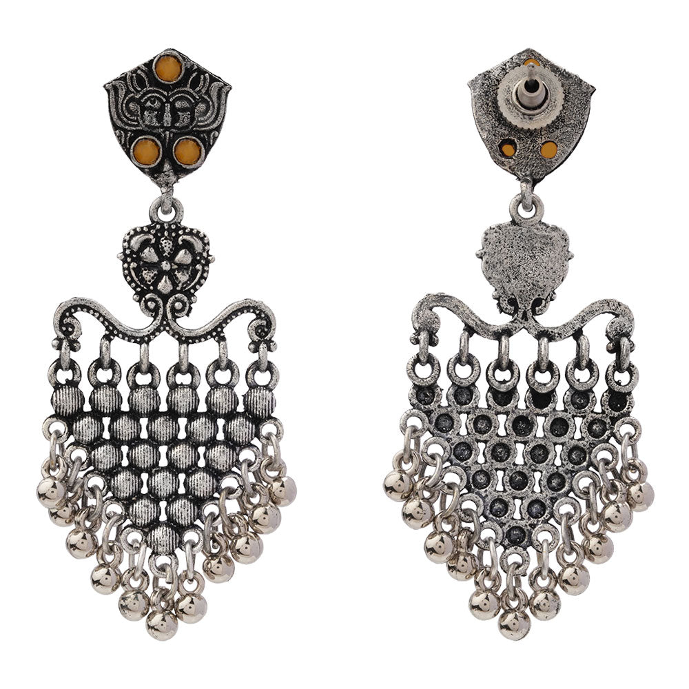 Chan-Chan ghunghroo dangler earring (Yellow)