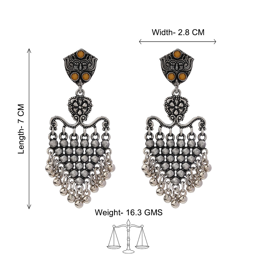Chan-Chan ghunghroo dangler earring (Yellow)
