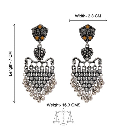 Chan-Chan ghunghroo dangler earring (Yellow)