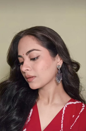 Chan-Chan ghunghroo dangler earring (Light Orange)