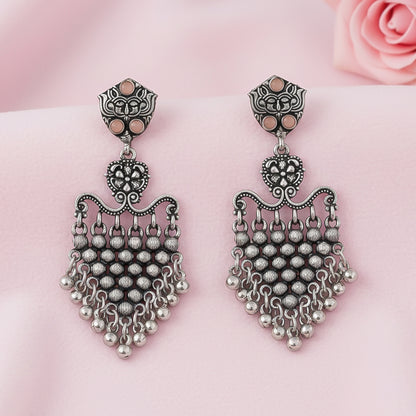 Chan-Chan ghunghroo dangler earring (Light Orange)
