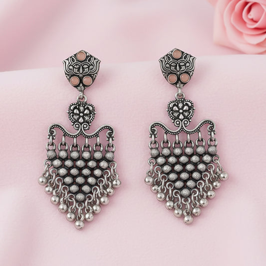 Chan-Chan ghunghroo dangler earring (Light Orange)