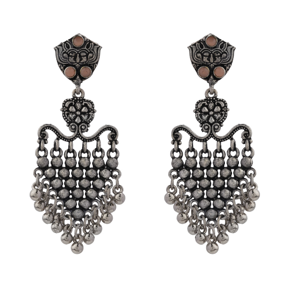 Chan-Chan ghunghroo dangler earring (Light Orange)