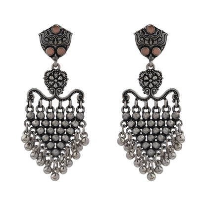Chan-Chan ghunghroo dangler earring (Light Orange)