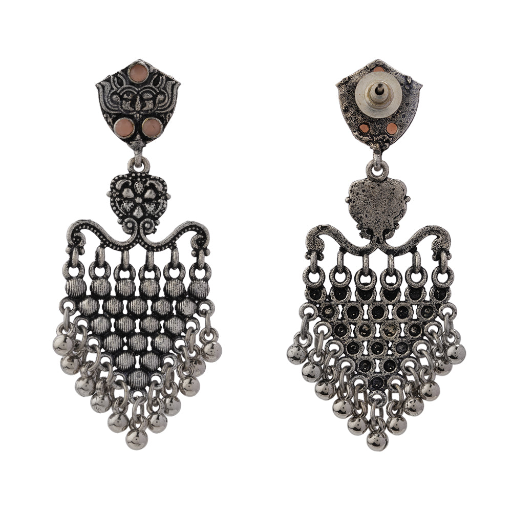 Chan-Chan ghunghroo dangler earring (Light Orange)