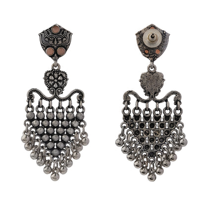 Chan-Chan ghunghroo dangler earring (Light Orange)