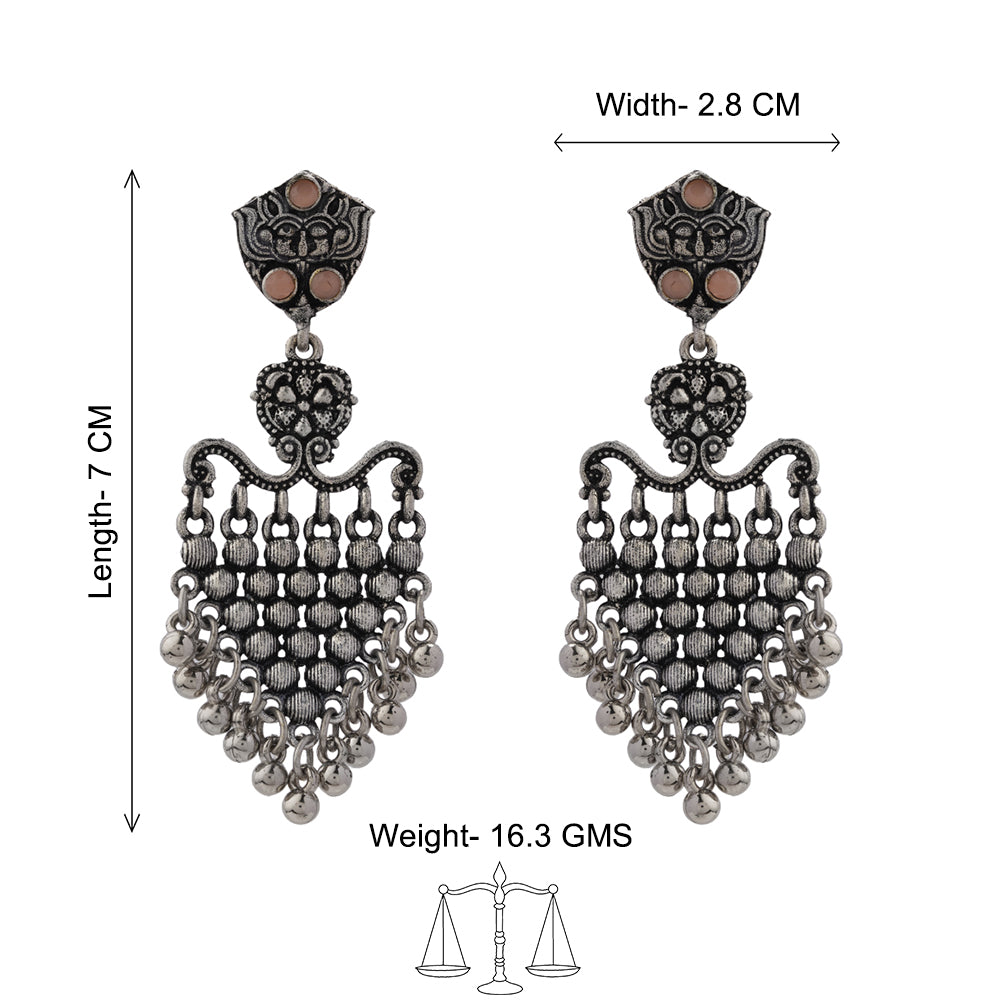 Chan-Chan ghunghroo dangler earring (Light Orange)