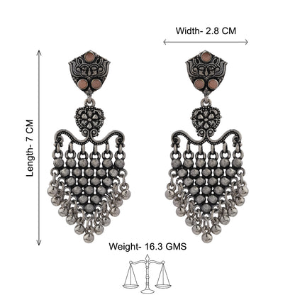 Chan-Chan ghunghroo dangler earring (Light Orange)