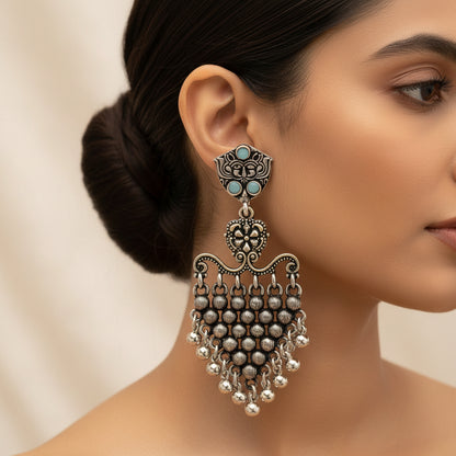 Chan-Chan ghunghroo dangler earring (Mint)