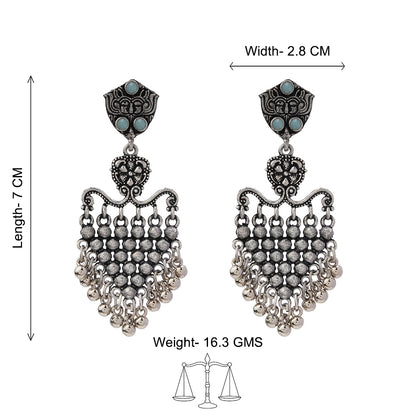 Chan-Chan ghunghroo dangler earring (Mint)
