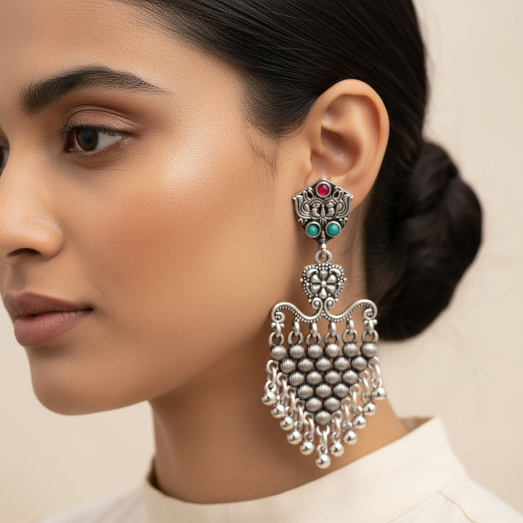 Chan-Chan ghunghroo dangler earring (Multicolored)