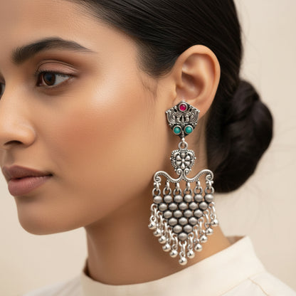 Chan-Chan ghunghroo dangler earring (Multicolored)