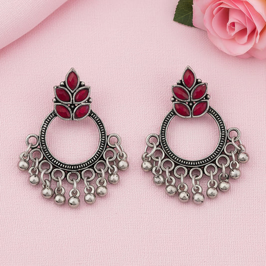 Fine Shine stud earrings (Red)