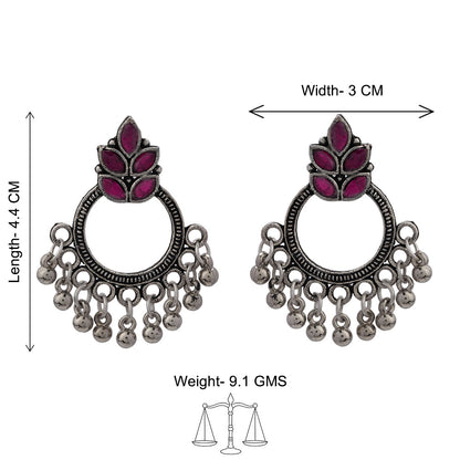 StylishKudi Oxidised Silver Plated Dangler Earrings Combo for Women & Girls