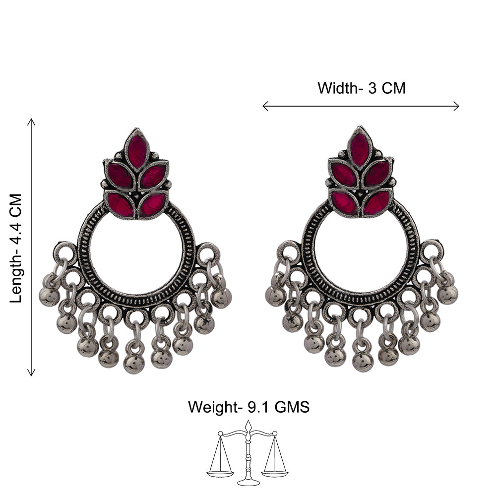 Fine Shine stud earrings (Red)