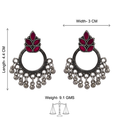 Fine Shine stud earrings (Red)