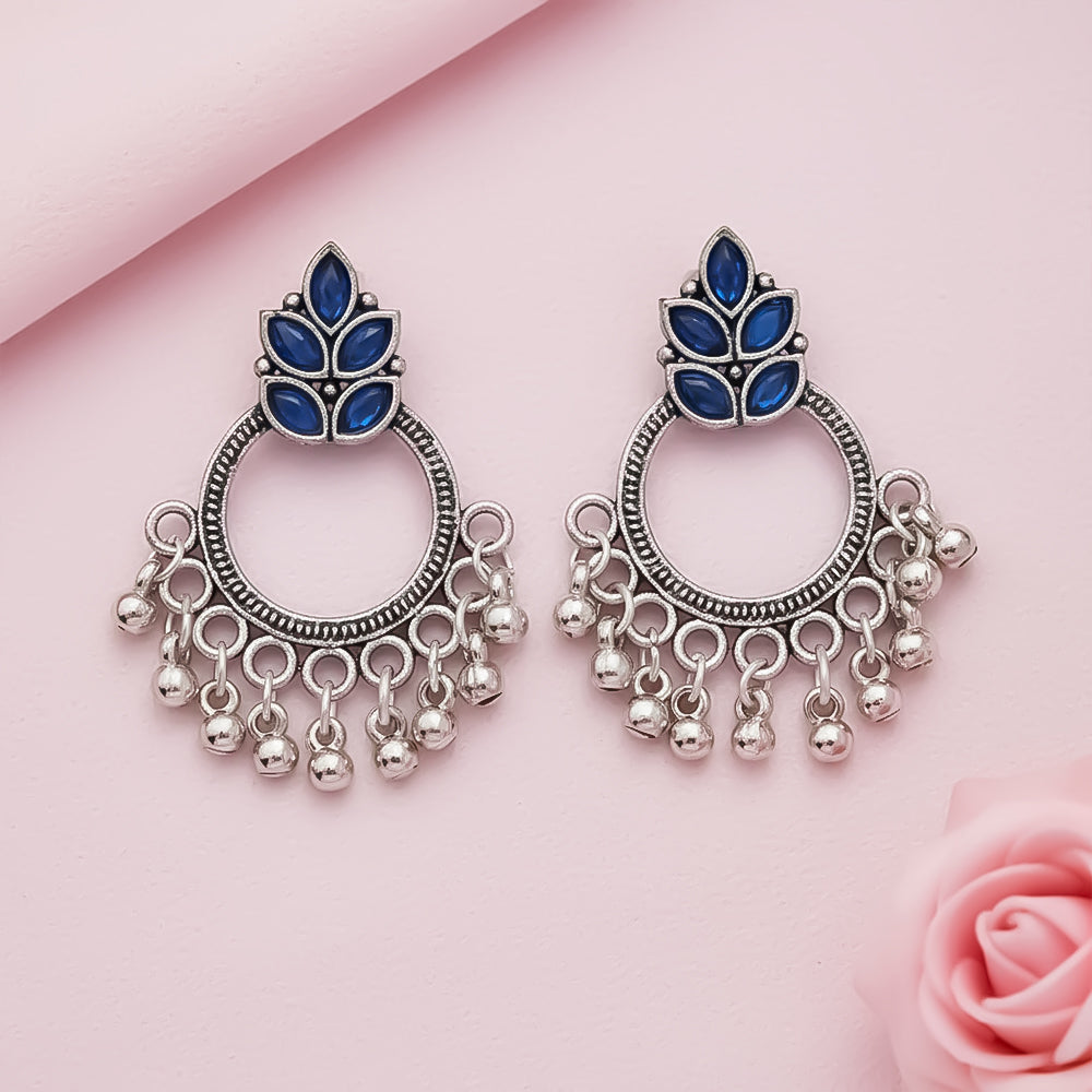Fine Shine stud earrings (Blue)