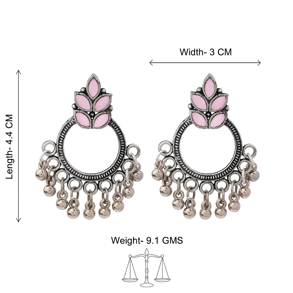 Kalash Kamal earring  Fine Shine stud earrings (Baby Pink) Combo set