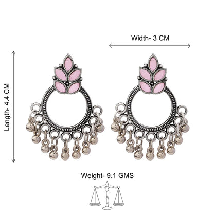 Kalash Kamal earring  Fine Shine stud earrings (Baby Pink) Combo set