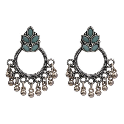 StylishKudi Oxidised Silver Jhumki&Stud Earring ComboSet for Women&girl